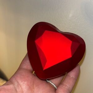 Red Heart-Shaped Decorative Box